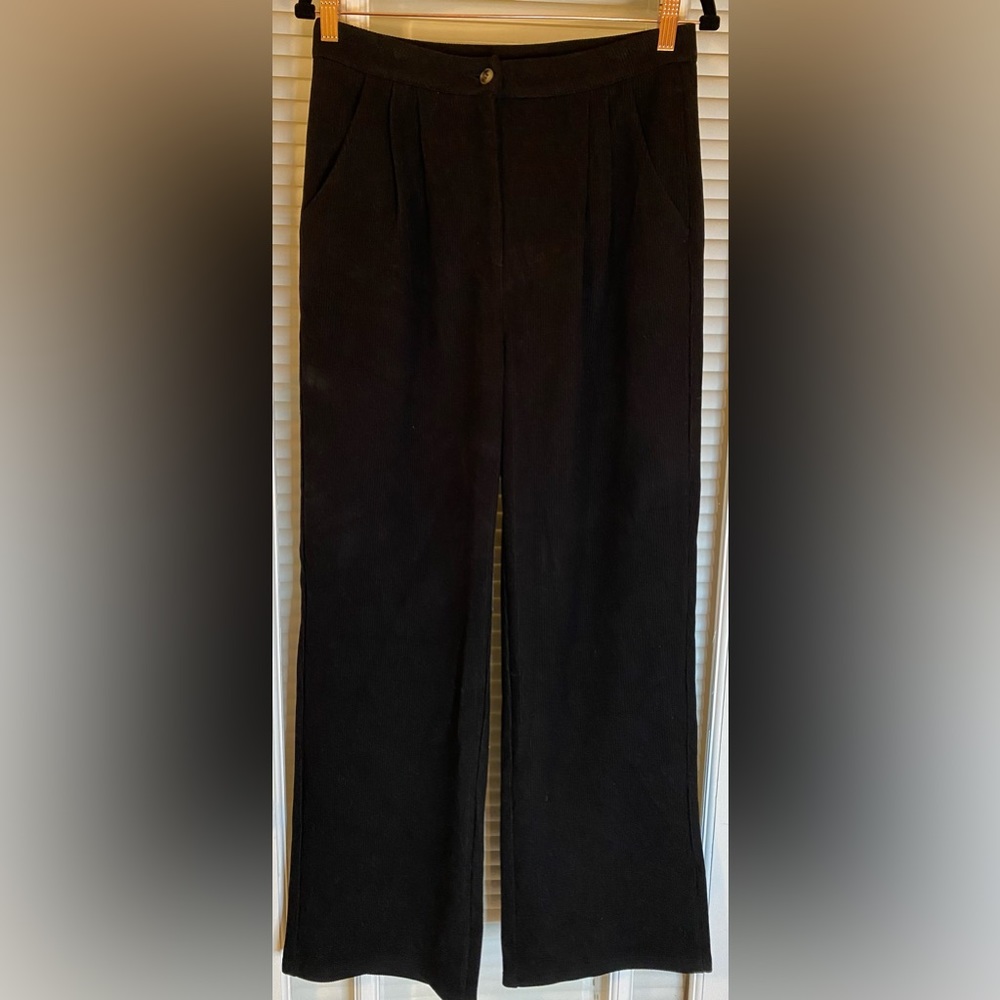 Black Corduroy Pants- Size Medium